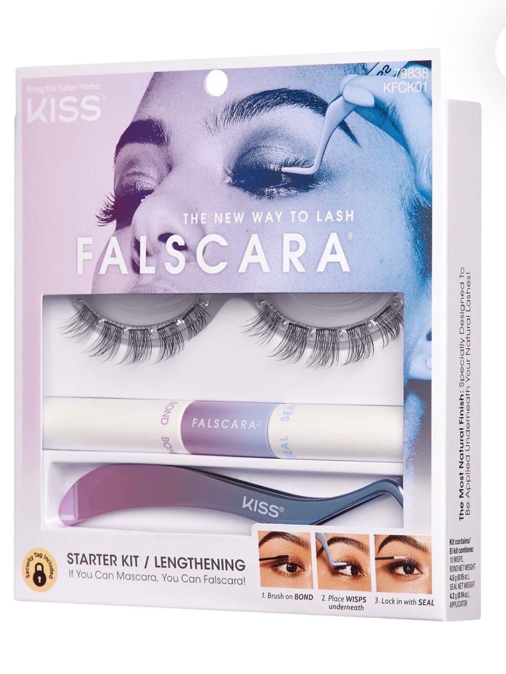 Kiss Falscara Starter Lash Kit - Lengthening Wisps | 10 Wisps
